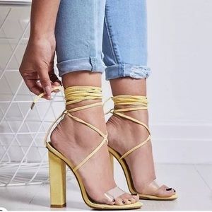 EGO SHOES PERRIE MUSTARD YELLOW HILLS SZ UK6 US7